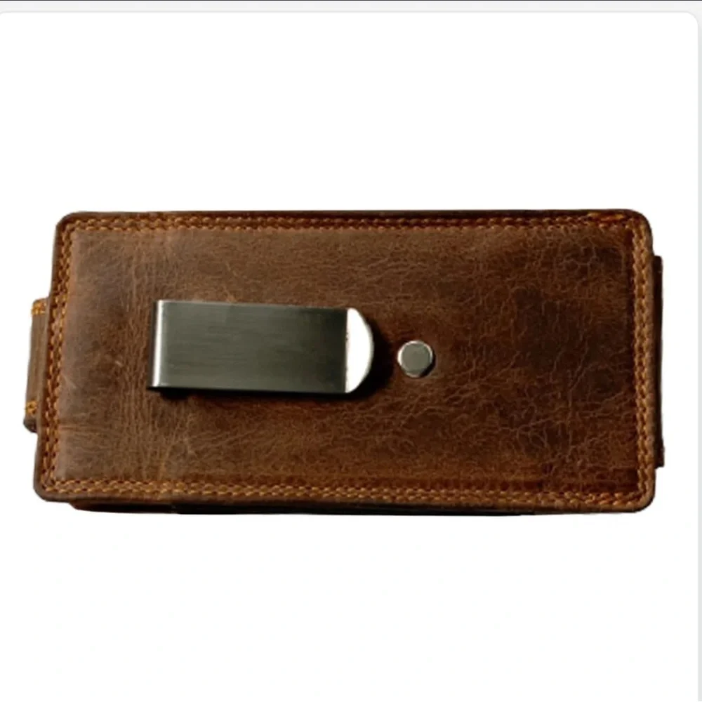 Brown Leather phone case with Flag Design brand new